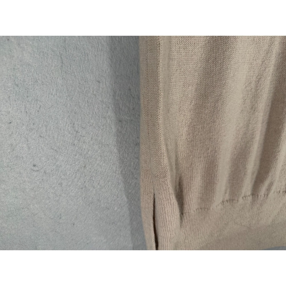 MUJI Wool Sweater Dress M Tan Granola Minimalist Quiet luxury Modest Capsule - Picture 4 of 15